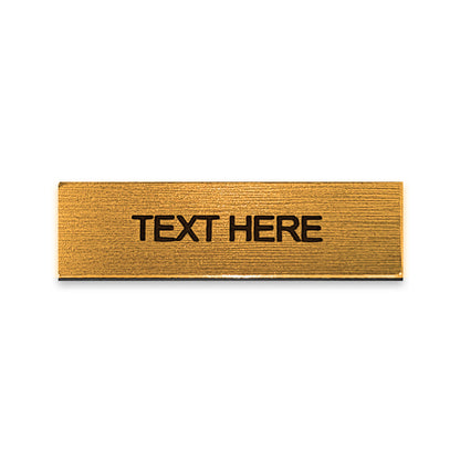 Rectangular Gold - Toggle Switch Tag Labels (3M Backed)