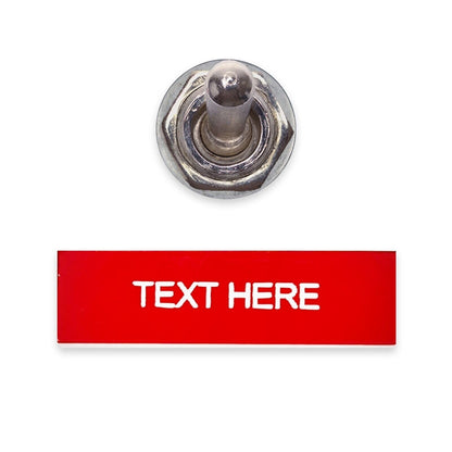 Rectangular Silver - Toggle Switch Tag Labels (3M Backed)